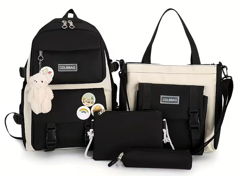 Kawaii 4-Piece Back-to-School Bag Set