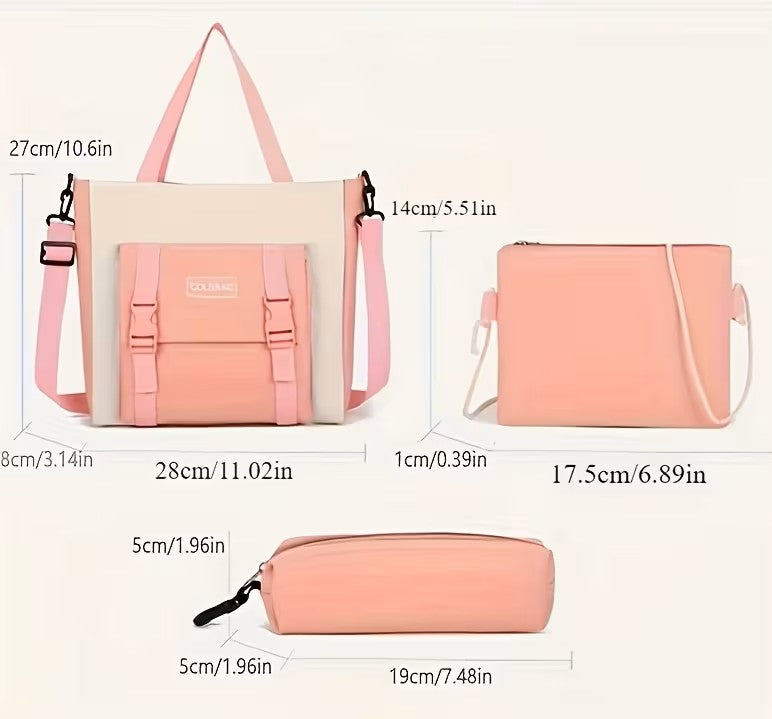 Kawaii 4-Piece Back-to-School Bag Set