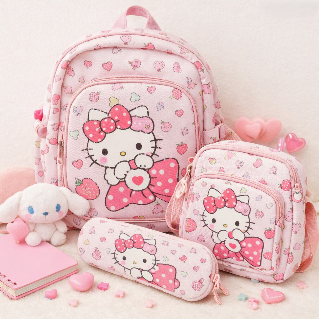 Hello Kitty Strawberry 3-Piece Bag Set