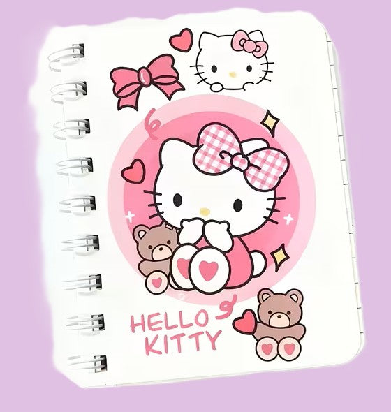 Hello Kitty mini notebook with Hello Kitty and teddy bear design