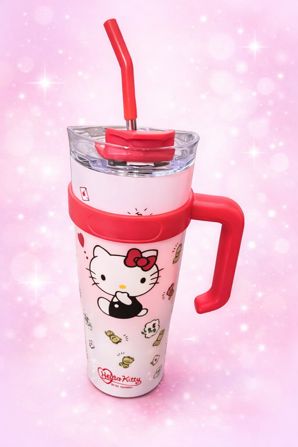 Hello Kitty 40oz Tumbler in red and white