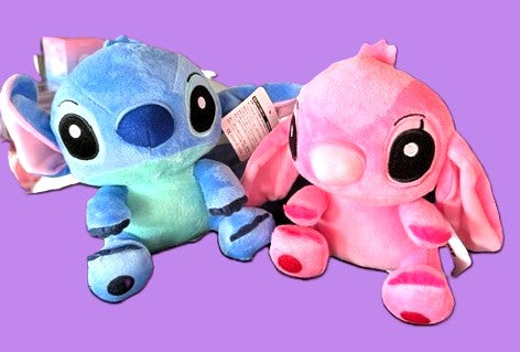 Stitch and Angel plush duo together