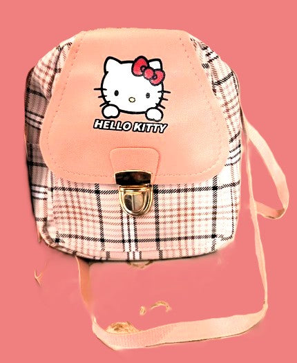 Hello Kitty plaid backpack in pink