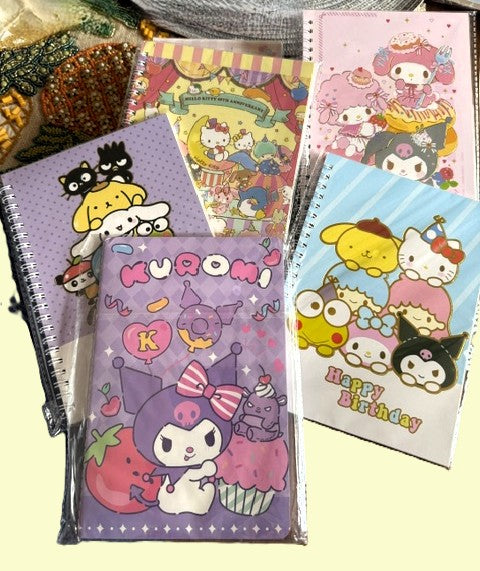 Sanrio character notebooks collection - Hello Kitty, My Melody, Pompompurin, Marumofubiyori