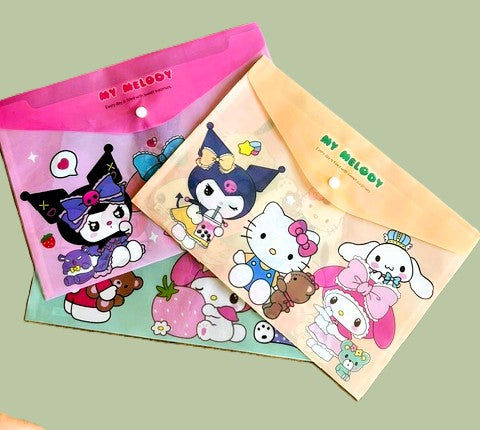Kuromi and My Melody character document folders