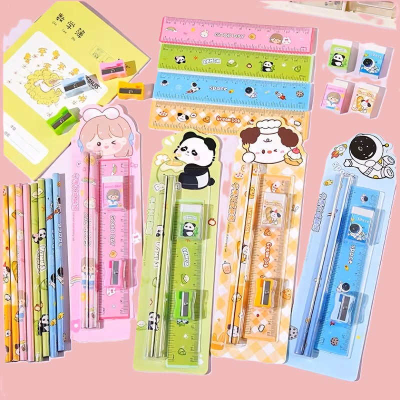Kawaii astronaut stationery set in 4 colors