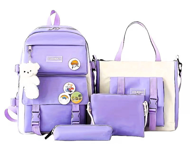 Kawaii 4-Piece Back-to-School Bag Set