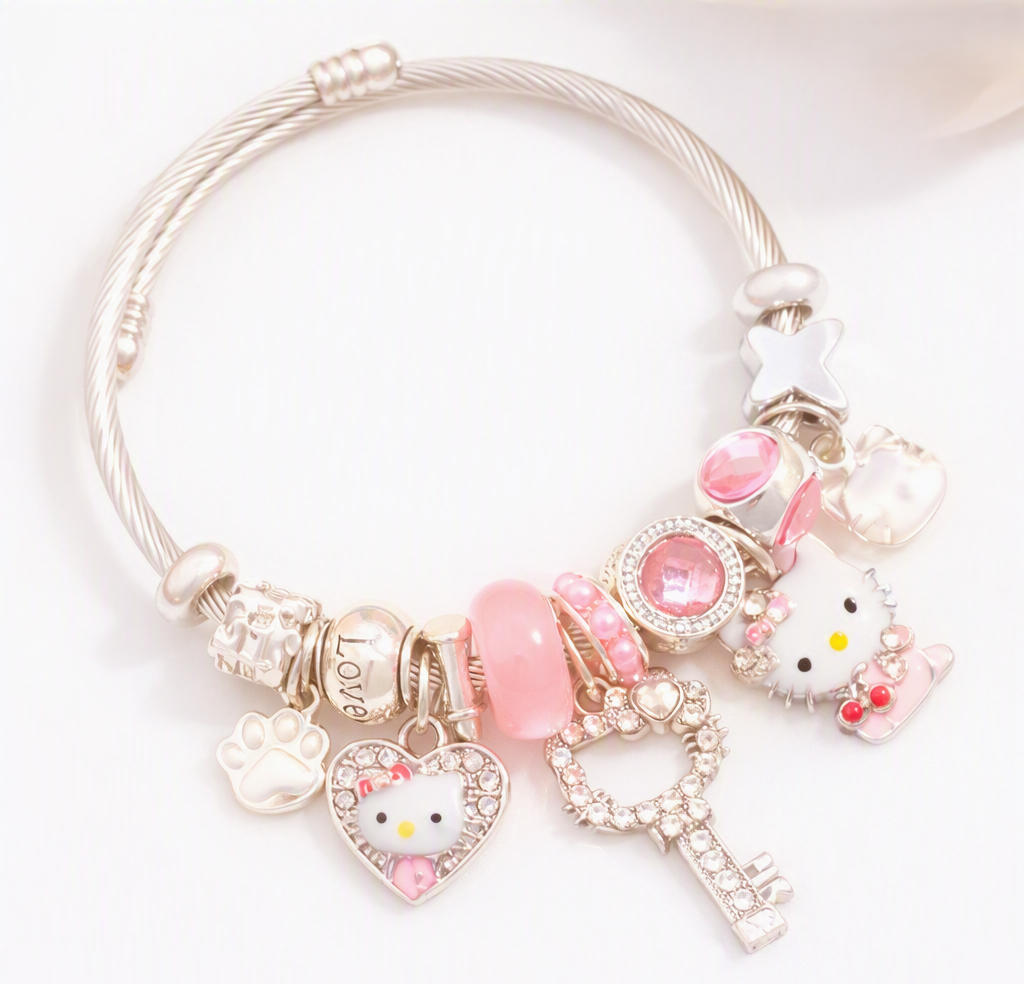 Hello Kitty Charm Bracelet – Pink Love Edition